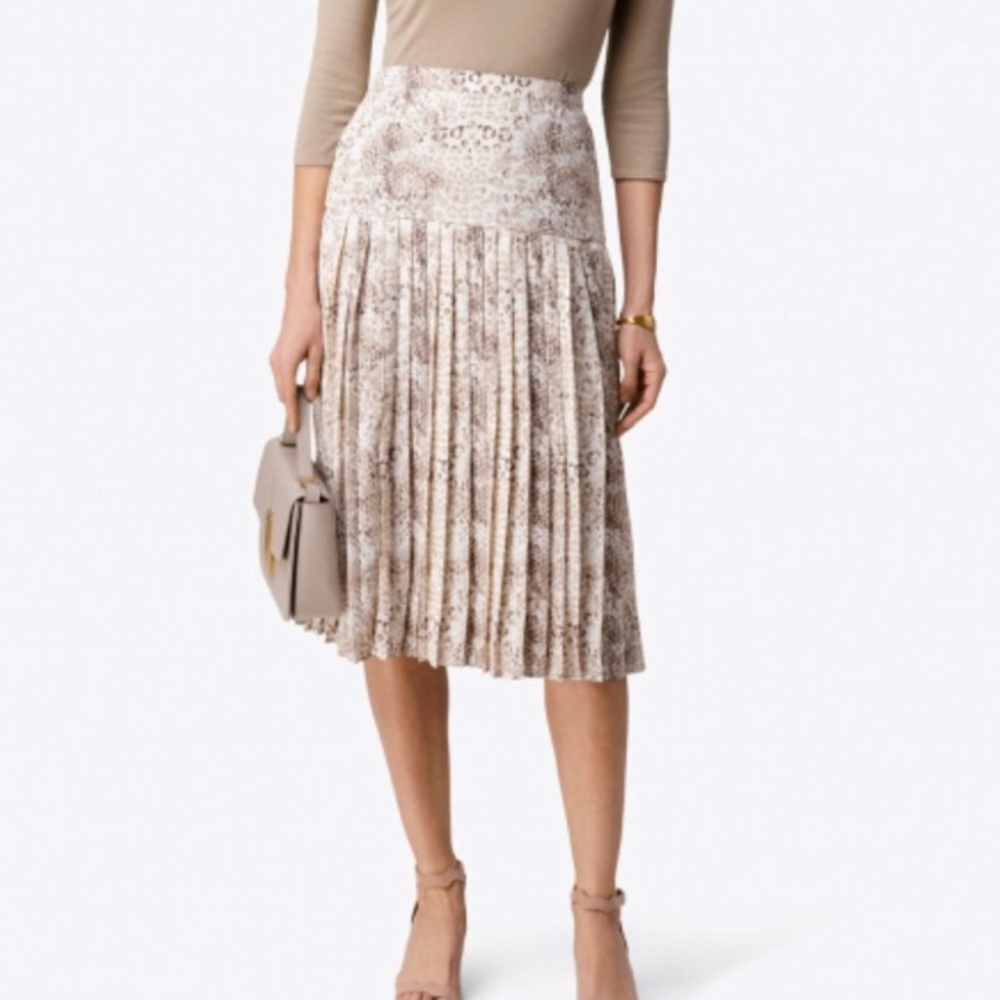 Brochu Walker Rovena Animal Print Pleated Skirt